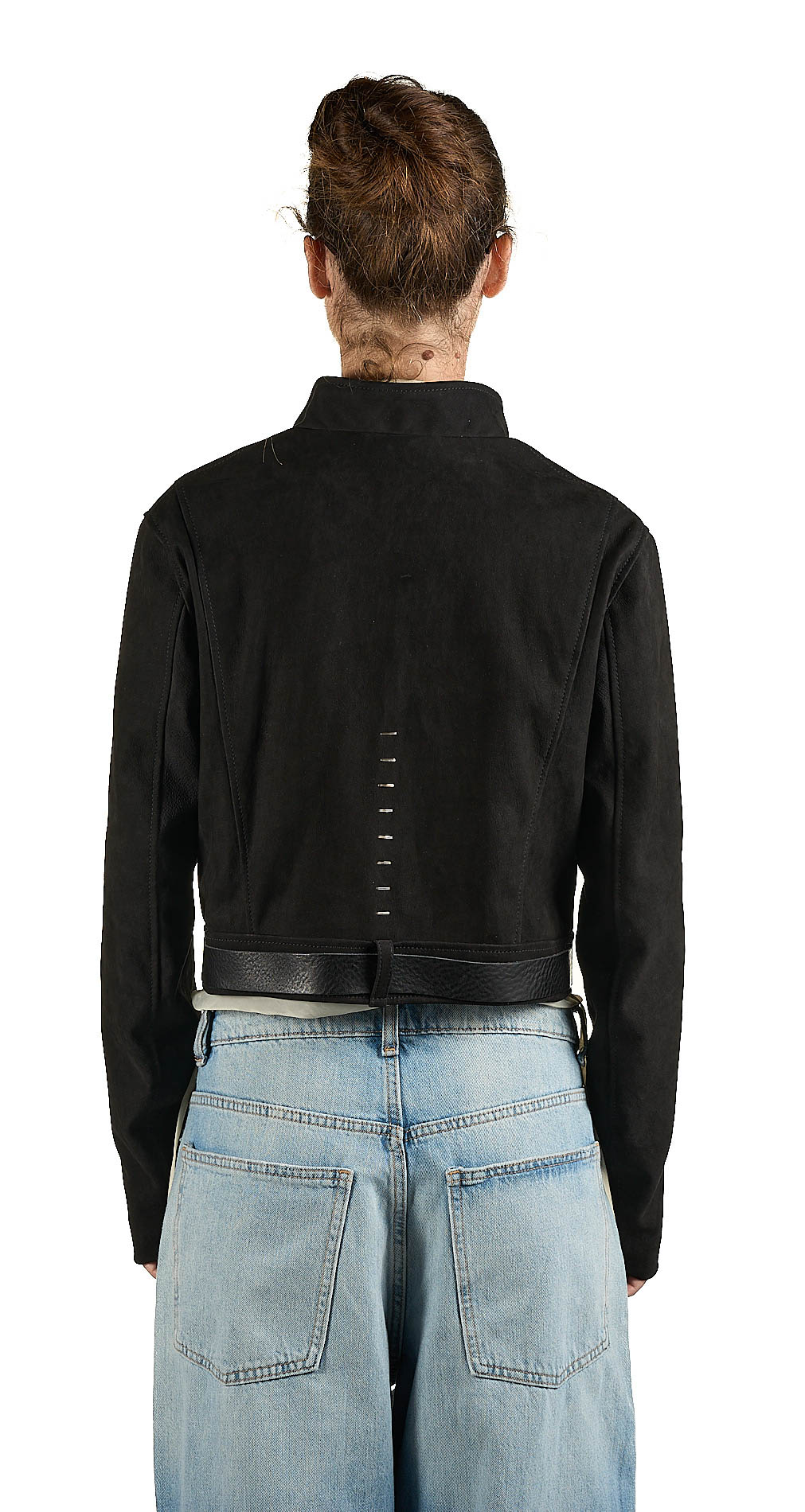 DANIELE BASTA LEATHER AND SILVER JACKET 